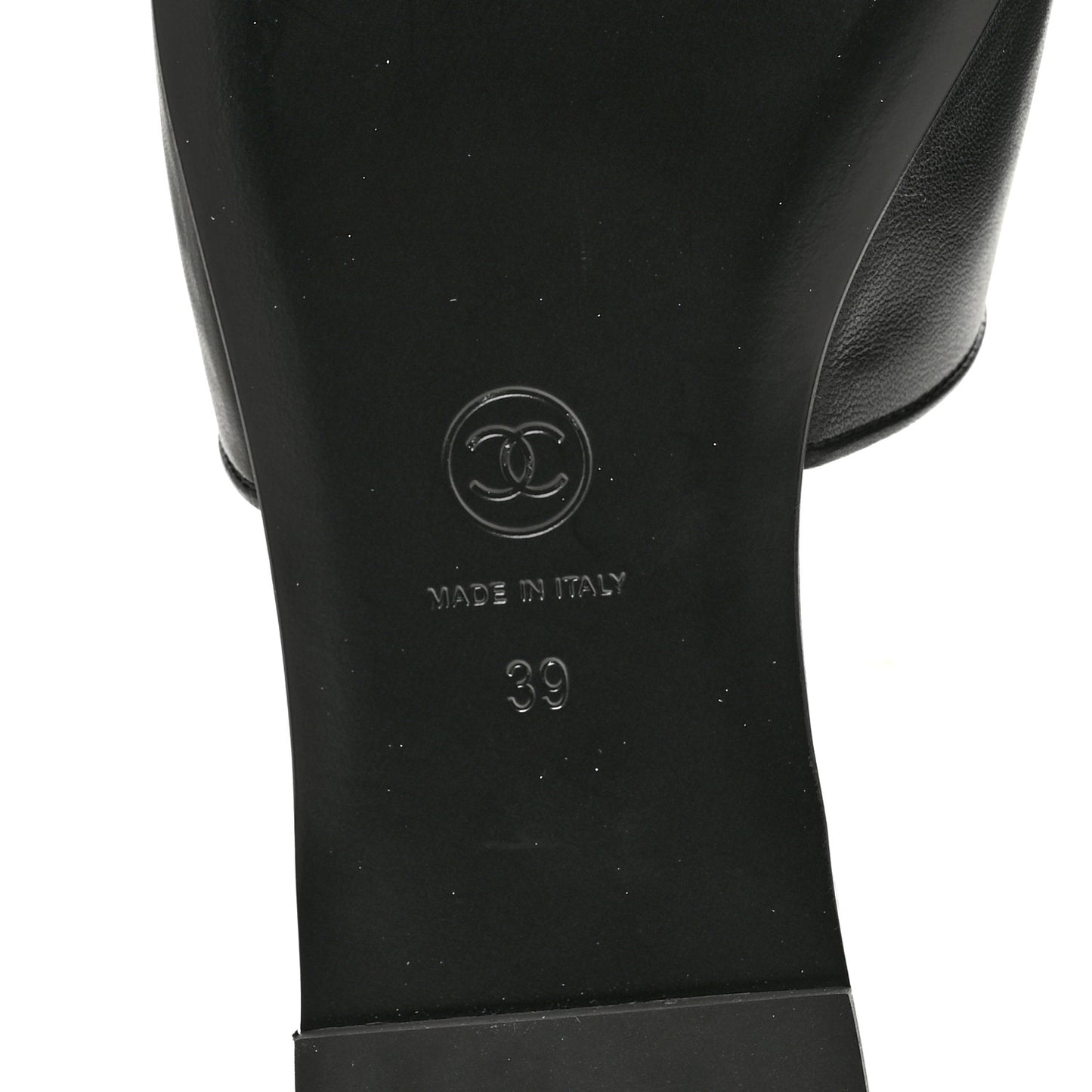 Lambskin Velcro Mules 39 Black