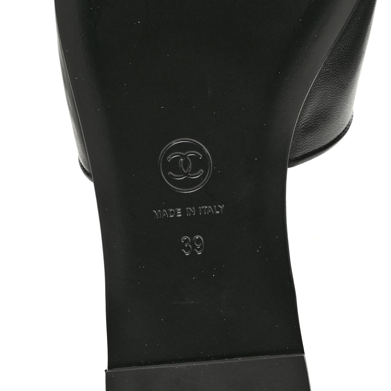 Chanel Lambskin Velcro Mules 39 Black 8 of 10