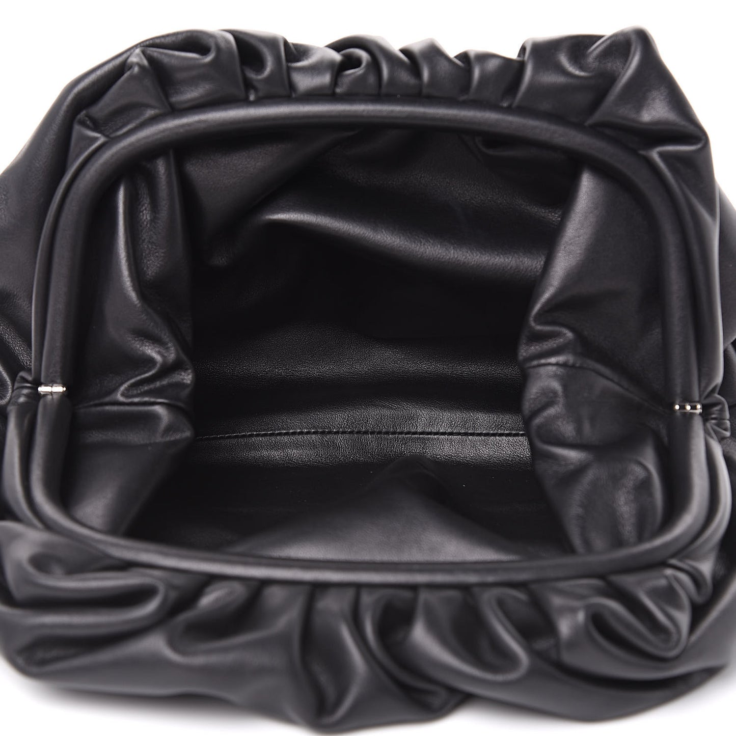 Smooth Butter Calf The Pouch Oversized Clutch Black