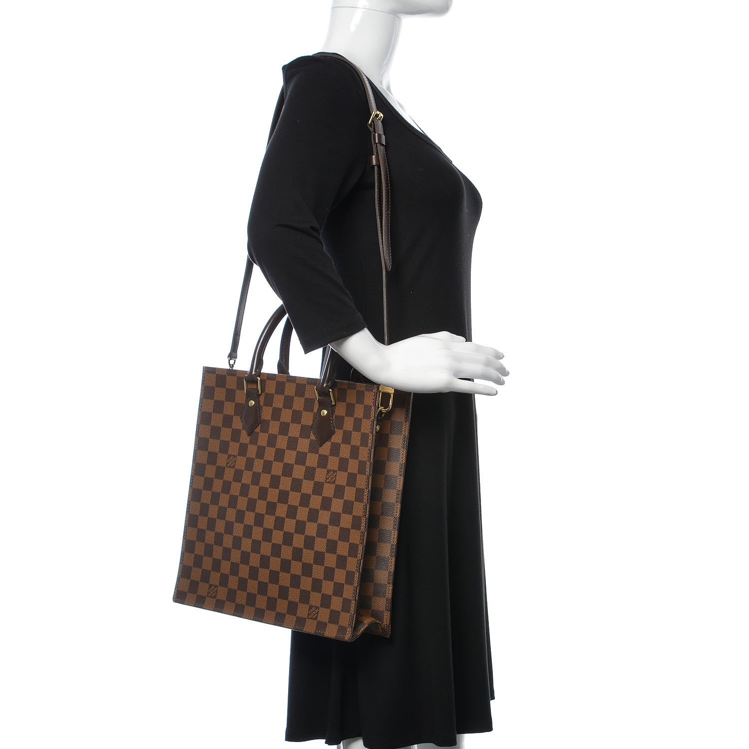 Louis Vuitton Damier Ebene Sac Plat PM 2 of 10
