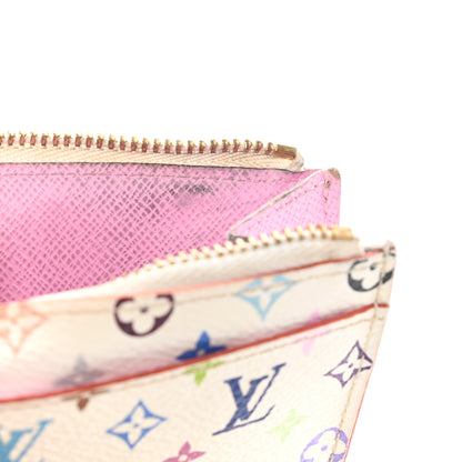 Louis Vuitton Monogram Multicolor Key Pouch White Litchi 8 of 9