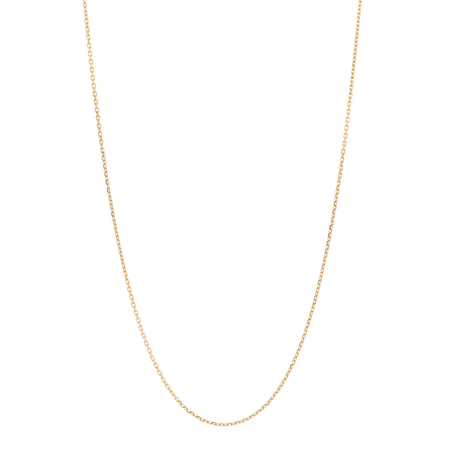 18K Yellow Gold Trace Chain Necklace