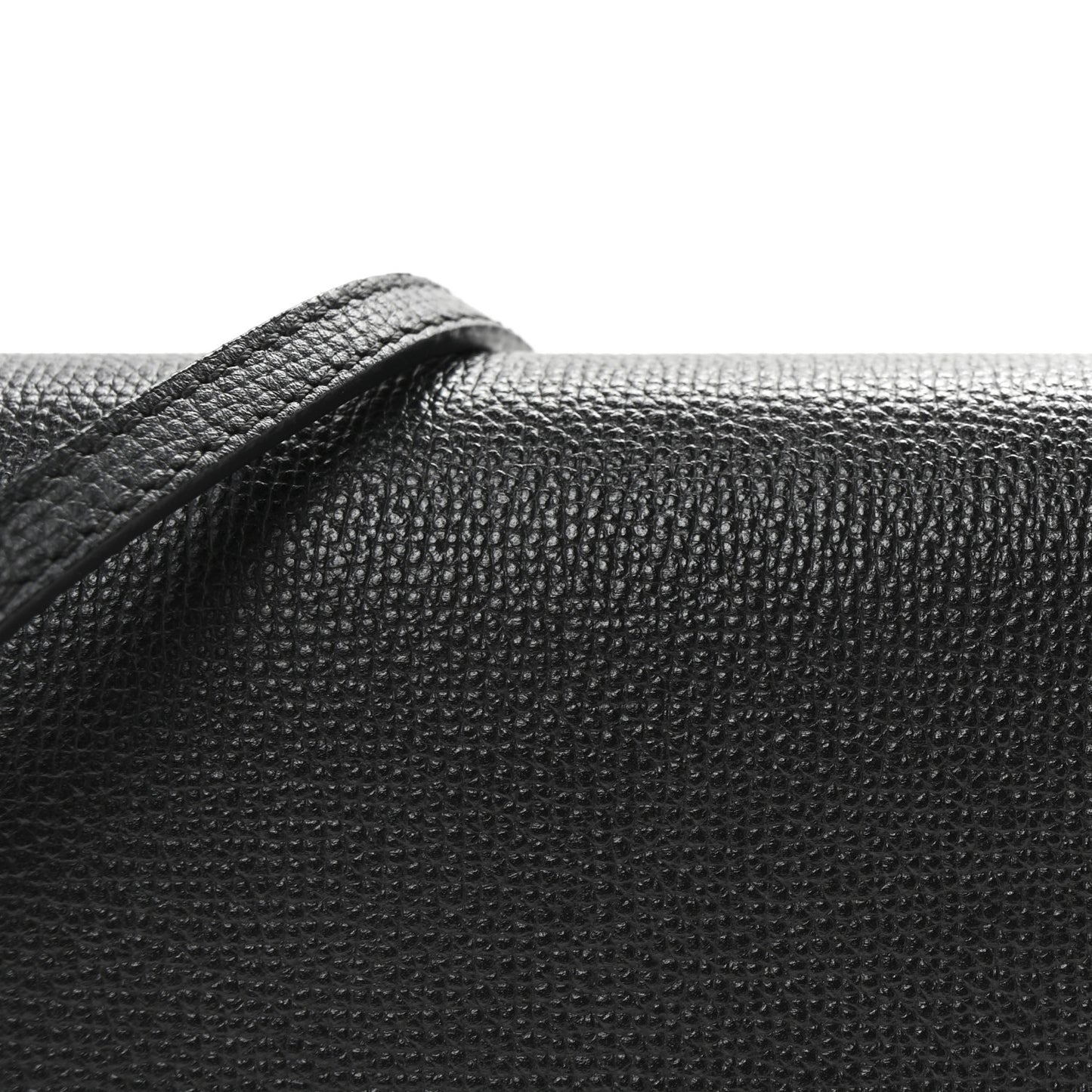 Grainy Calfskin House Check Henley Wallet On Chain Black