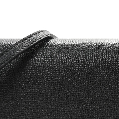 Burberry Grainy Calfskin House Check Henley Wallet On Chain Black 7 of 9