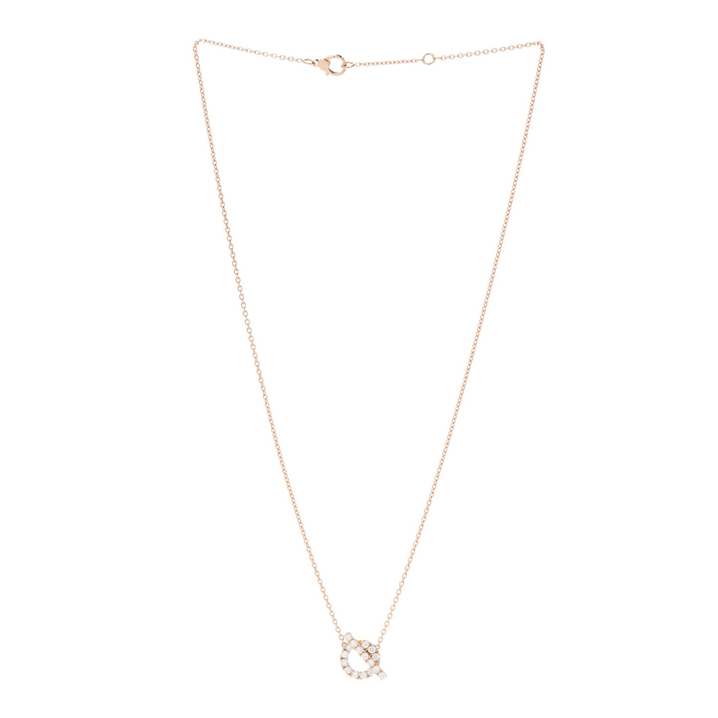 18K Rose Gold Diamond Finesse Pendant Necklace