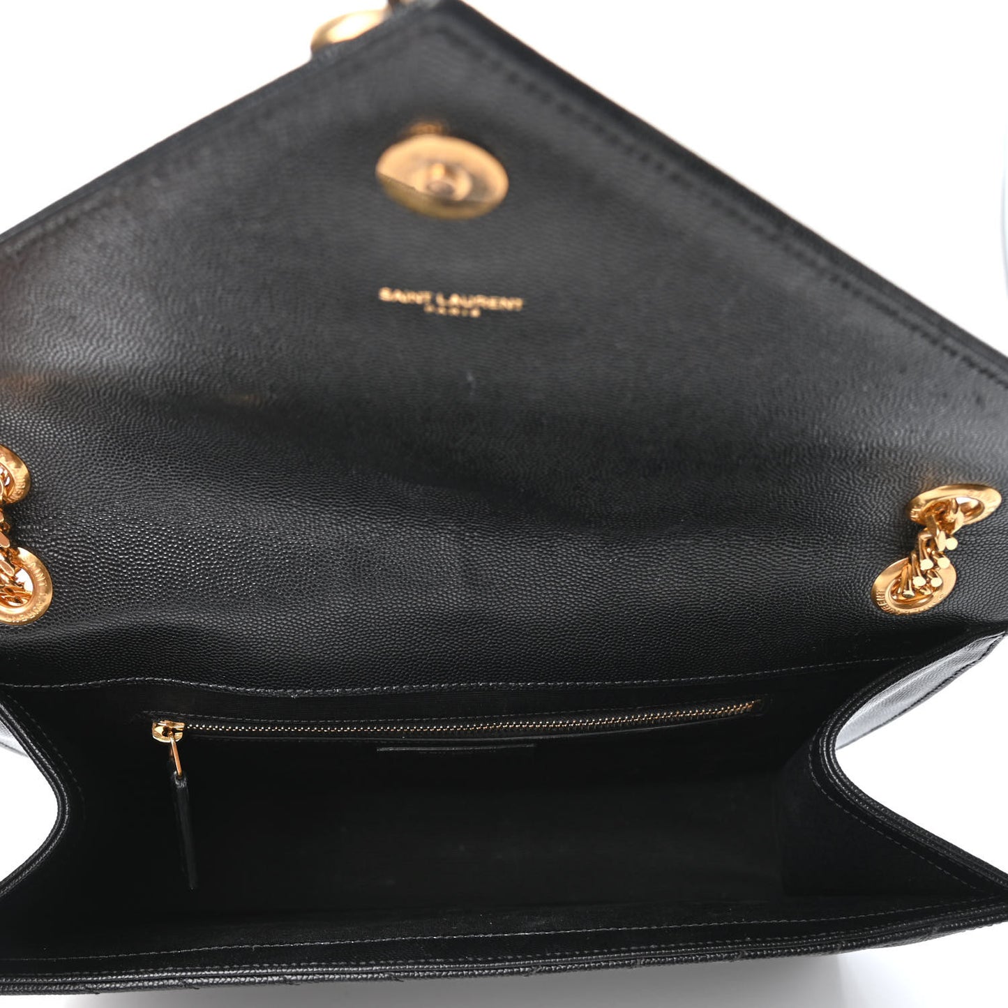 Grain De Poudre Matelasse Chevron Large Monogram Satchel Black