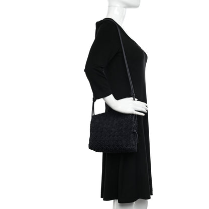 Bottega Veneta Suede Intrecciato Small Loop Camera Bag Space 2 of 11
