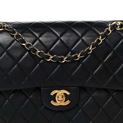 Chanel Lambskin Quilted Medium Double Flap Black 9 of 12