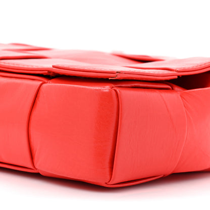 Bottega Veneta Paper Calfskin Intrecciato Stretch Cassette Bright Red 9 of 12