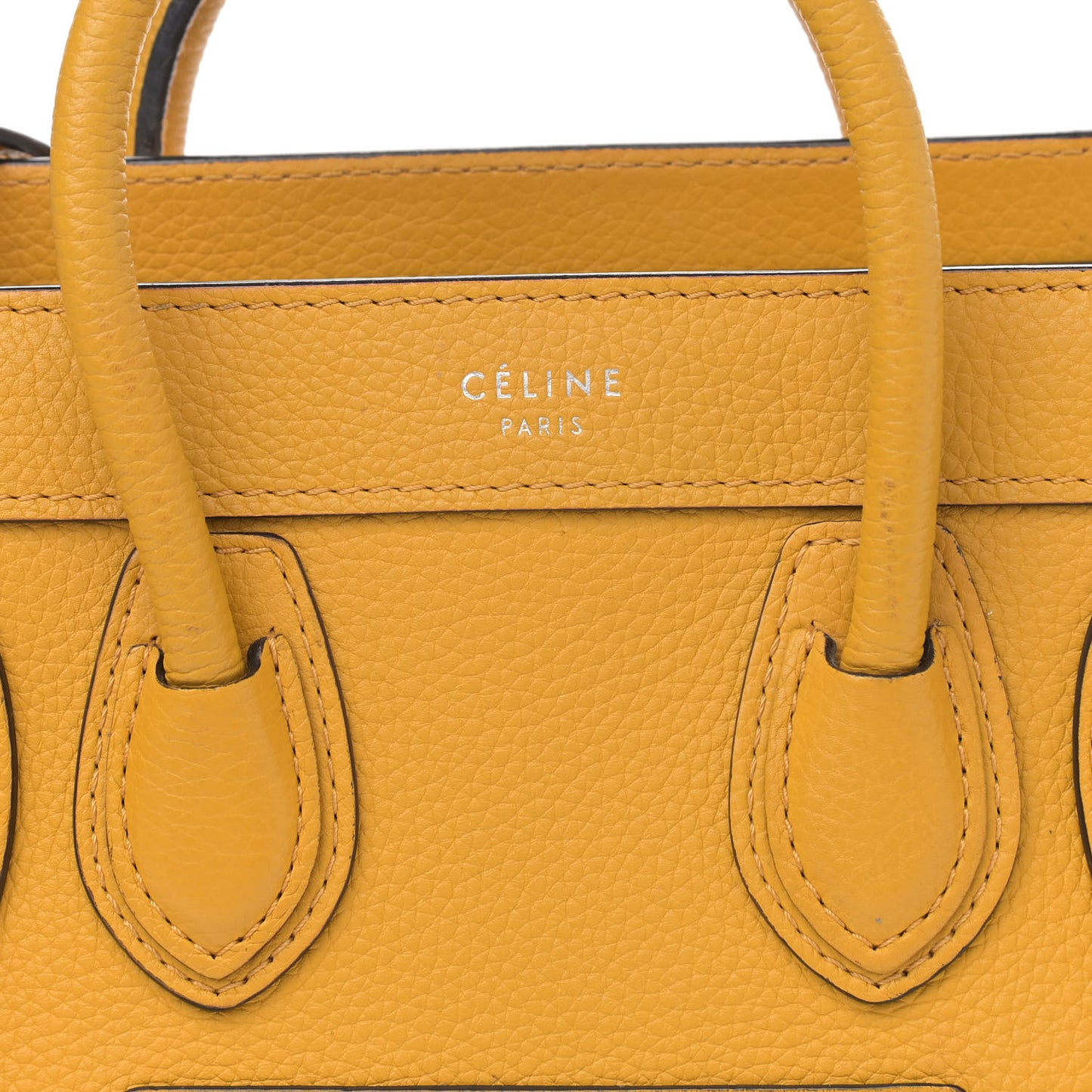 Drummed Calfskin Nano Luggage Ocre