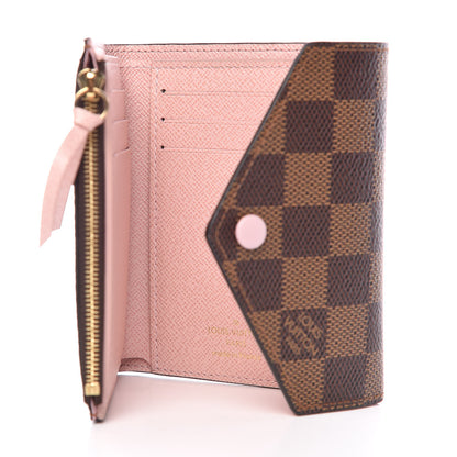 Louis Vuitton Damier Ebene Victorine Wallet Rose Ballerine 5 of 9