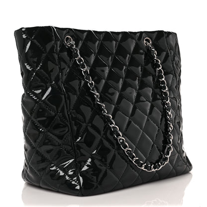 Chanel Patent Quilted Chic and Glitter Large Tote Black 4 of 10