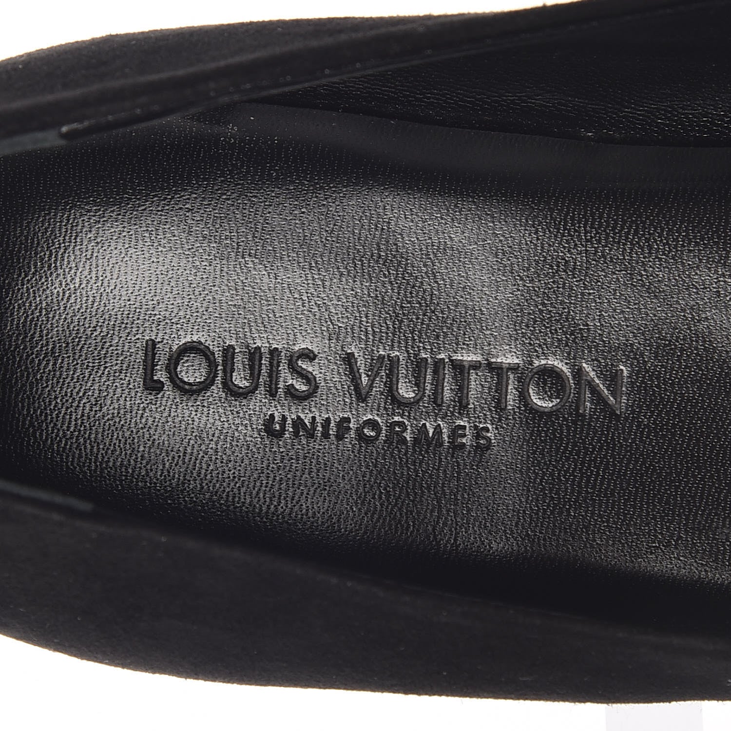 Louis Vuitton Suede Monogram Uniformes Ballet Flats 38 Black 7 of 8