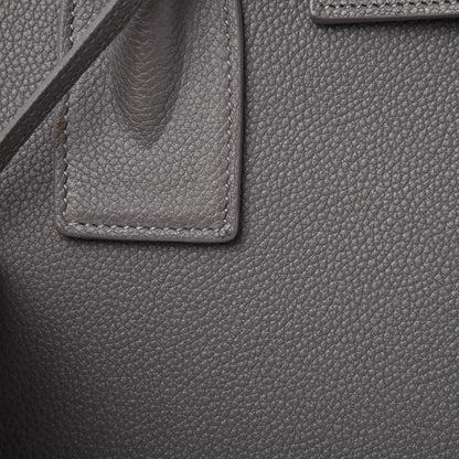 Saint Laurent Grained Calfskin Small Sac De Jour Fog 9 of 16