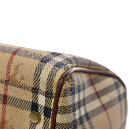 Burberry Haymarket Check Satchel Brown 9 of 11