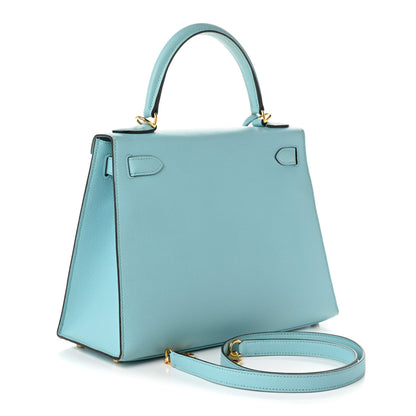 Hermes Epsom Kelly Sellier 28 Bleu Atoll 3 of 11