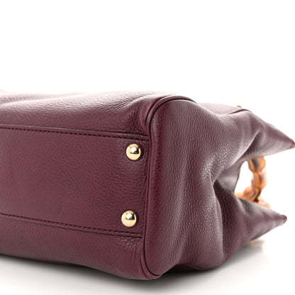 Gucci Calfskin Small Bamboo Shopper Tote Burgundy 11 of 11