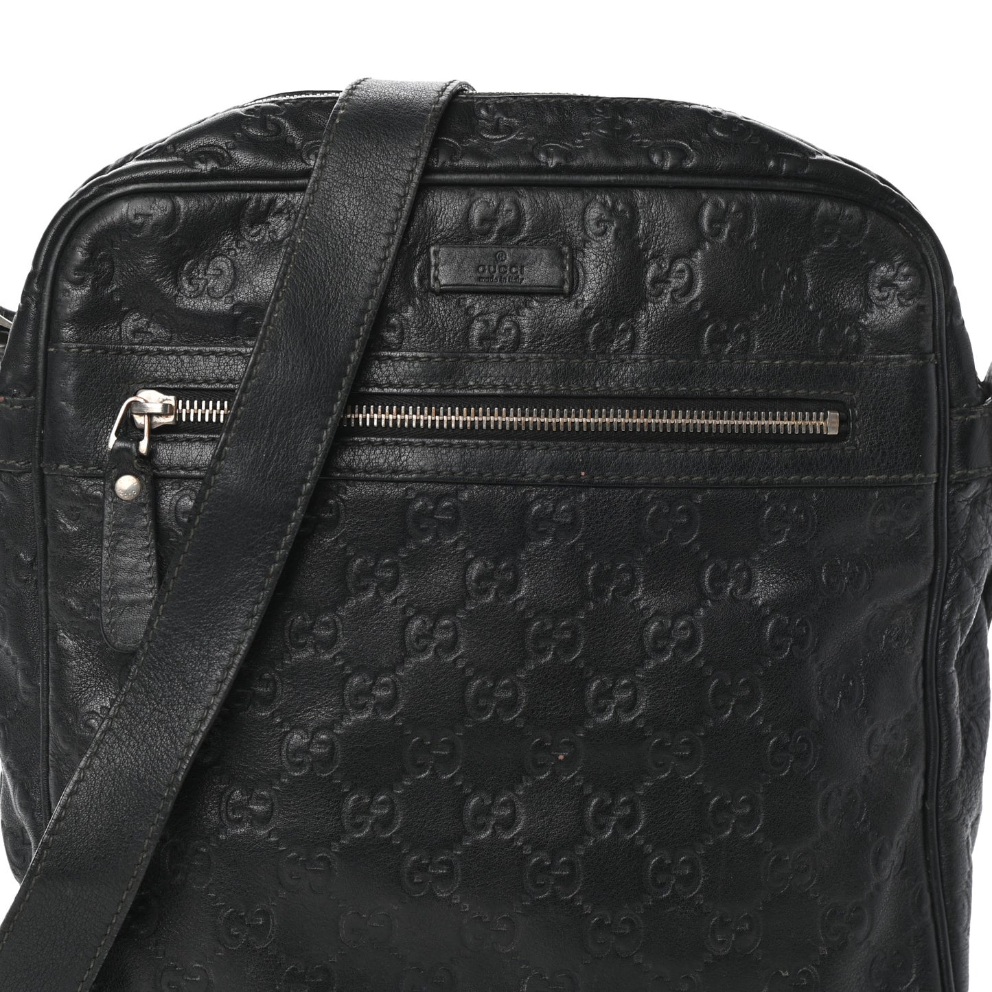 Guccissima Medium Messenger Black