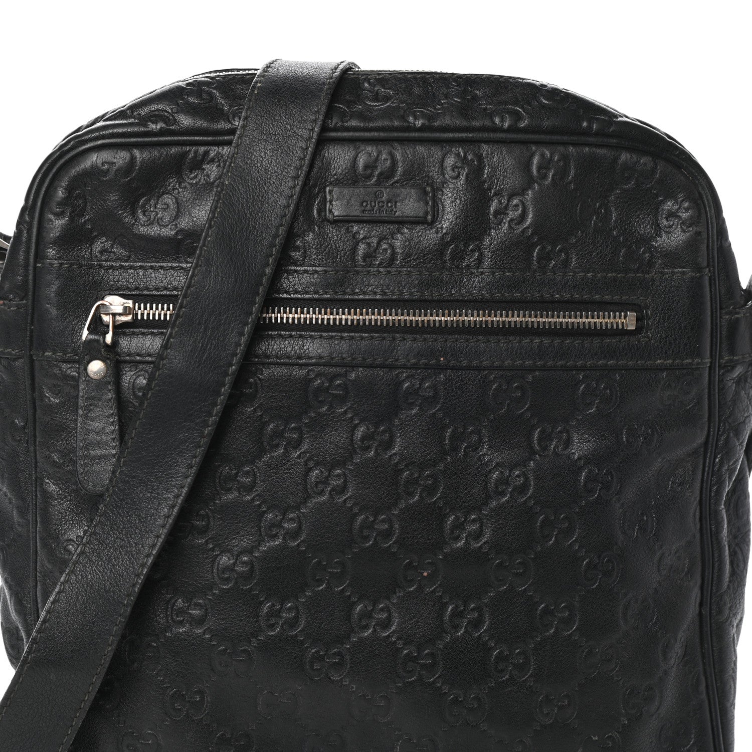 Gucci Guccissima Medium Messenger Black 7 of 10
