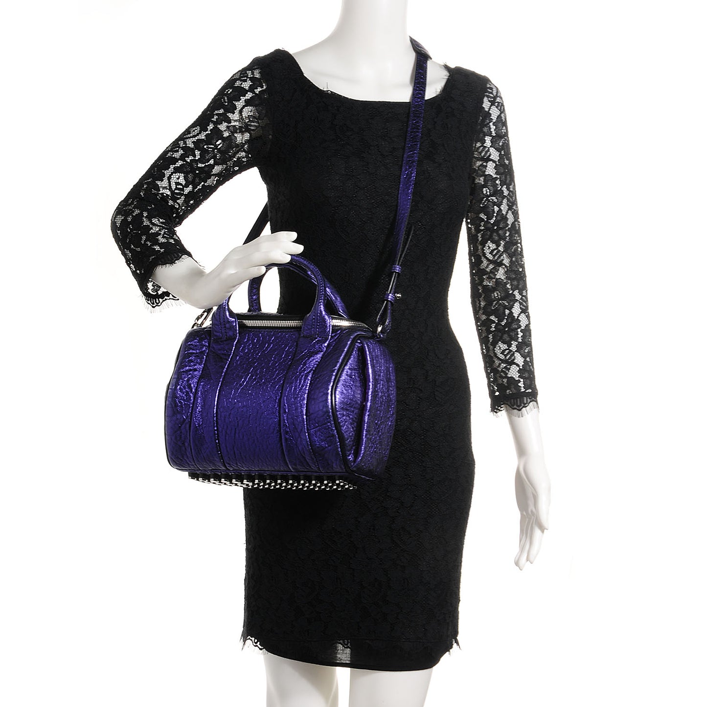 Pebbled Lambskin Rockie Nile with Silver Hardware