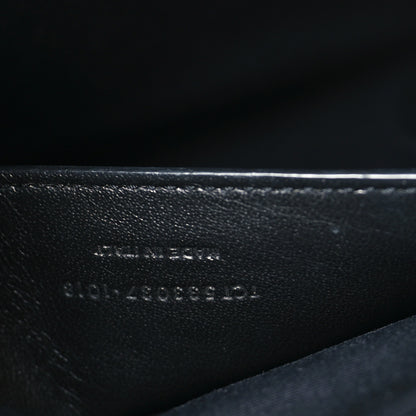 Saint Laurent Crinkled Calfskin Matelasse Monogram Baby Niki Chain Satchel Black 7 of 10