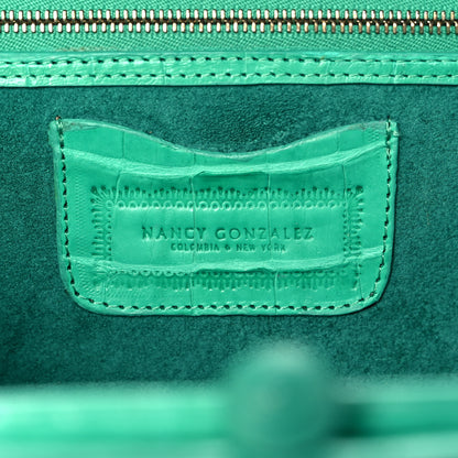 Nancy Gonzalez Crocodile Kisslock Clutch Green 6 of 14