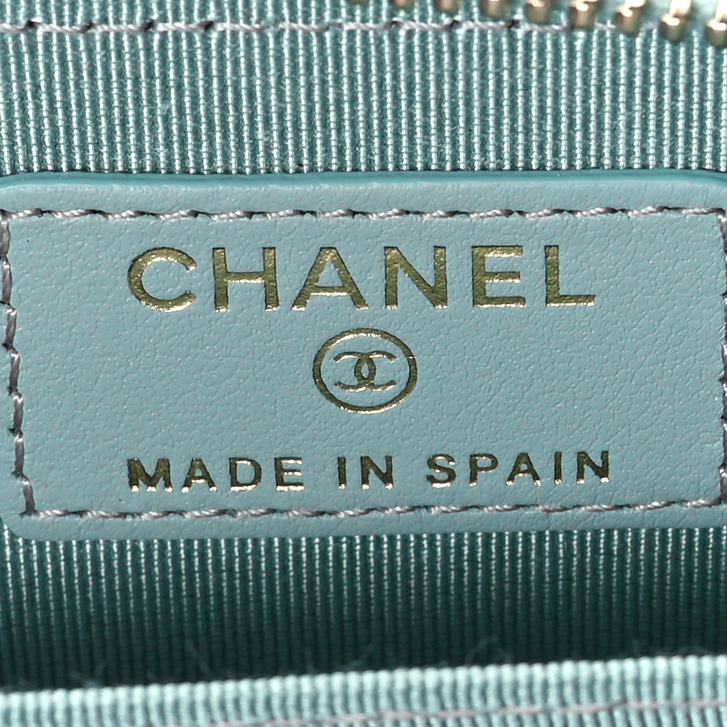 Chanel Caviar Quilted Zip Coin Purse Light Blue 6 of 8
