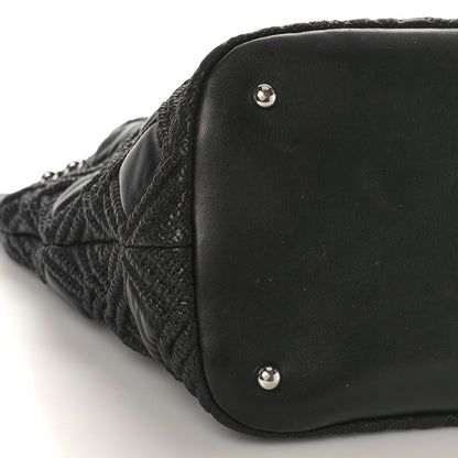 Chanel Lambskin Quilted Astrakan Drawstring Shoulder Bag Black 7 of 9