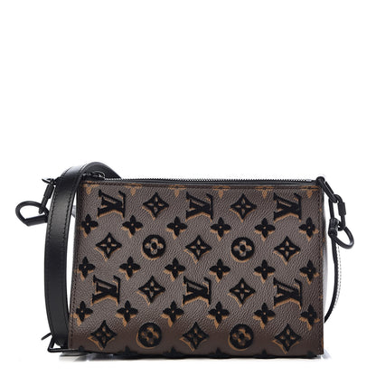 Louis Vuitton Monogram Tuffetage Triangle Messenger Black 1 of 12