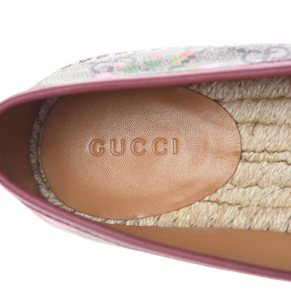 Gucci GG Supreme Monogram Blooms Espadrilles 36 Beige Multicolor Dry Rose 7 of 9