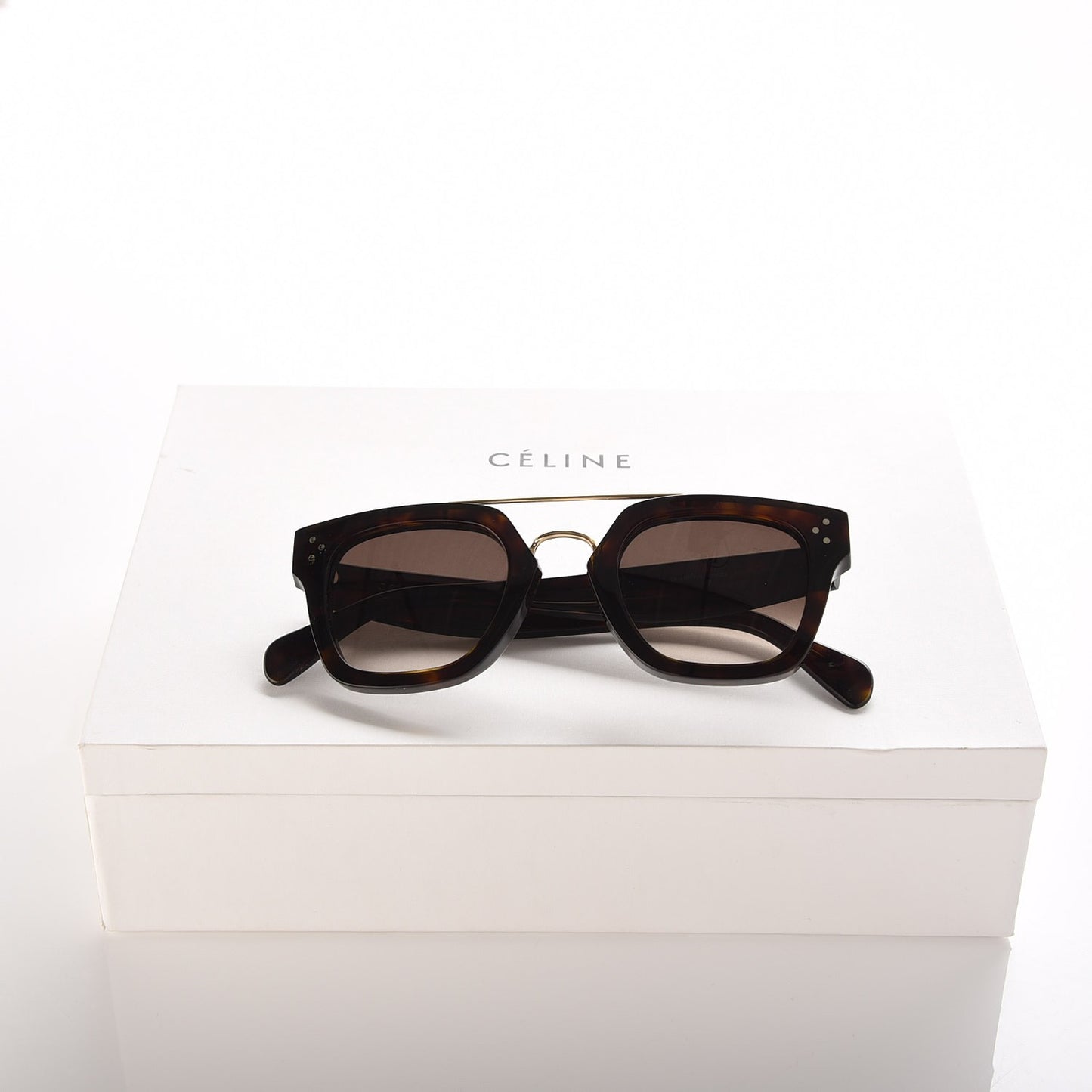 Acetate Bridge Sunglasses CL41077/S Dark Havana
