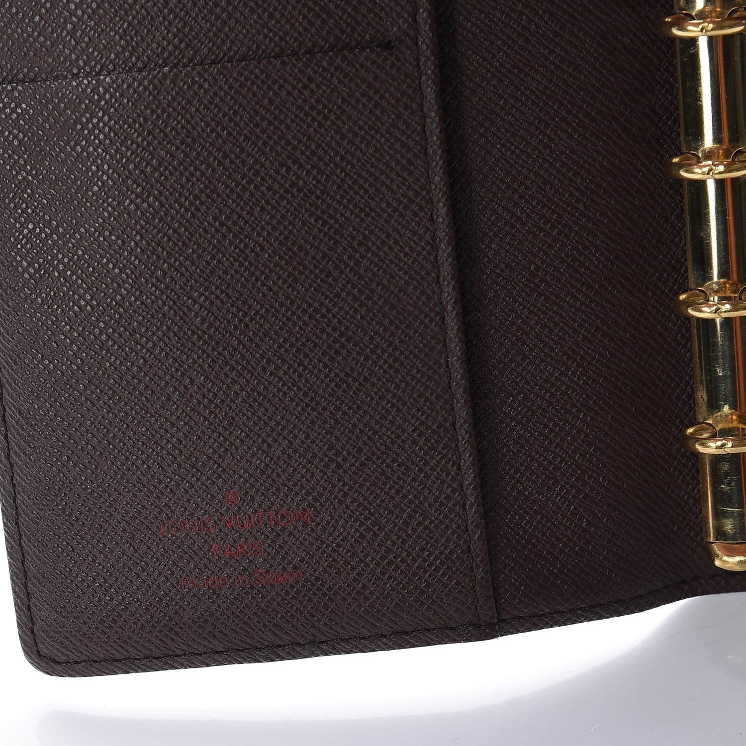 Louis Vuitton Damier Ebene Small Ring Agenda Cover 9 of 10