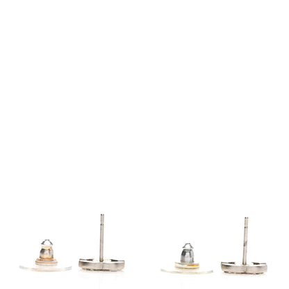 Chanel Crystal Mini Timeless CC Earrings Silver 3 of 4
