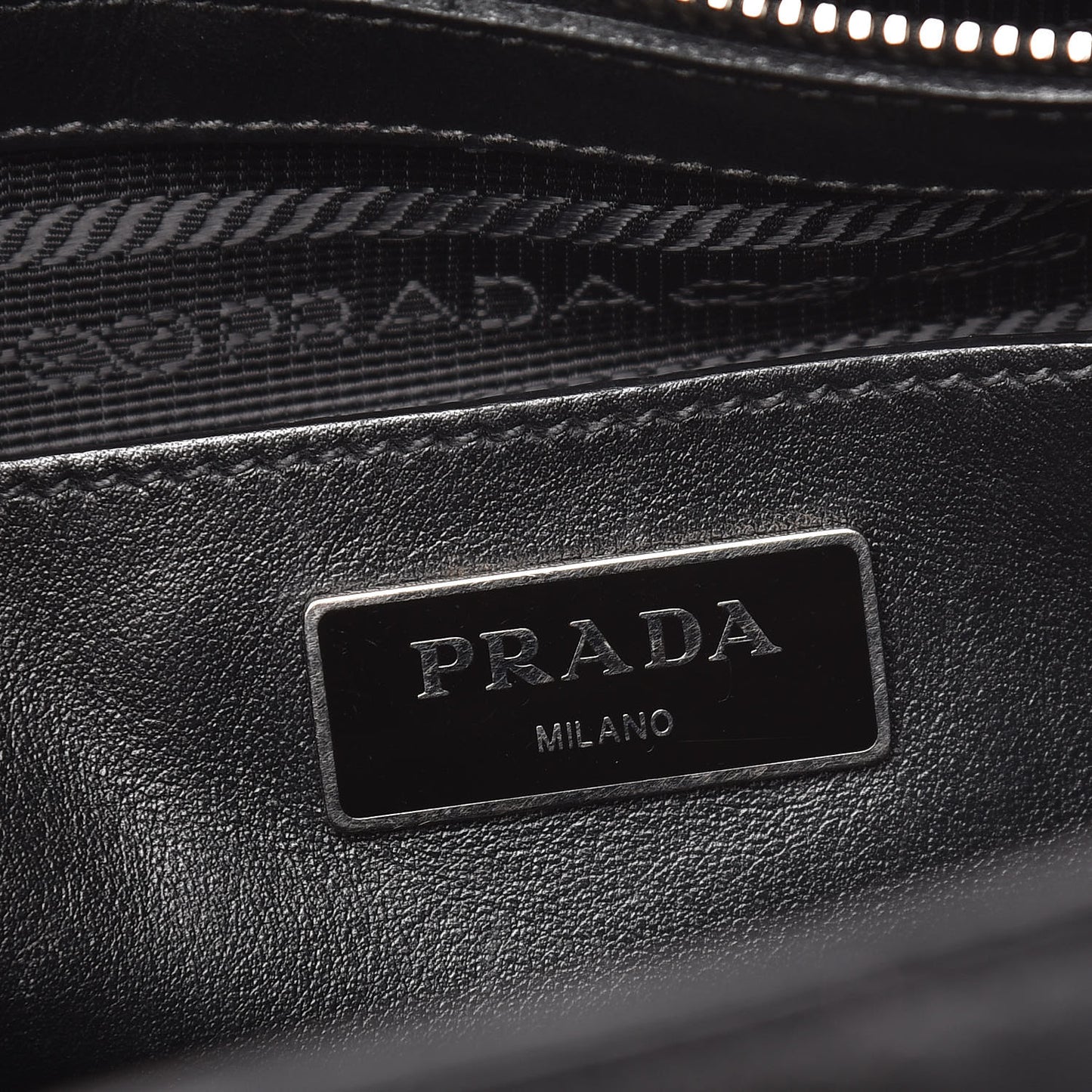 Nappa Vertical Stitched Tote Black