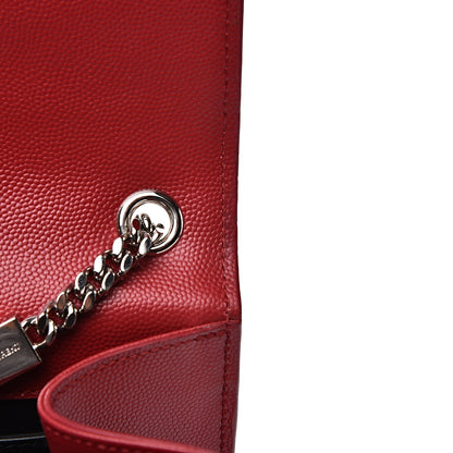 Saint Laurent Grain De Poudre Medium Monogram Kate Satchel Red 13 of 14