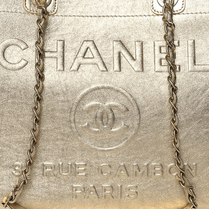 Chanel Metallic Calfskin Medium Deauville Tote Gold 8 of 12