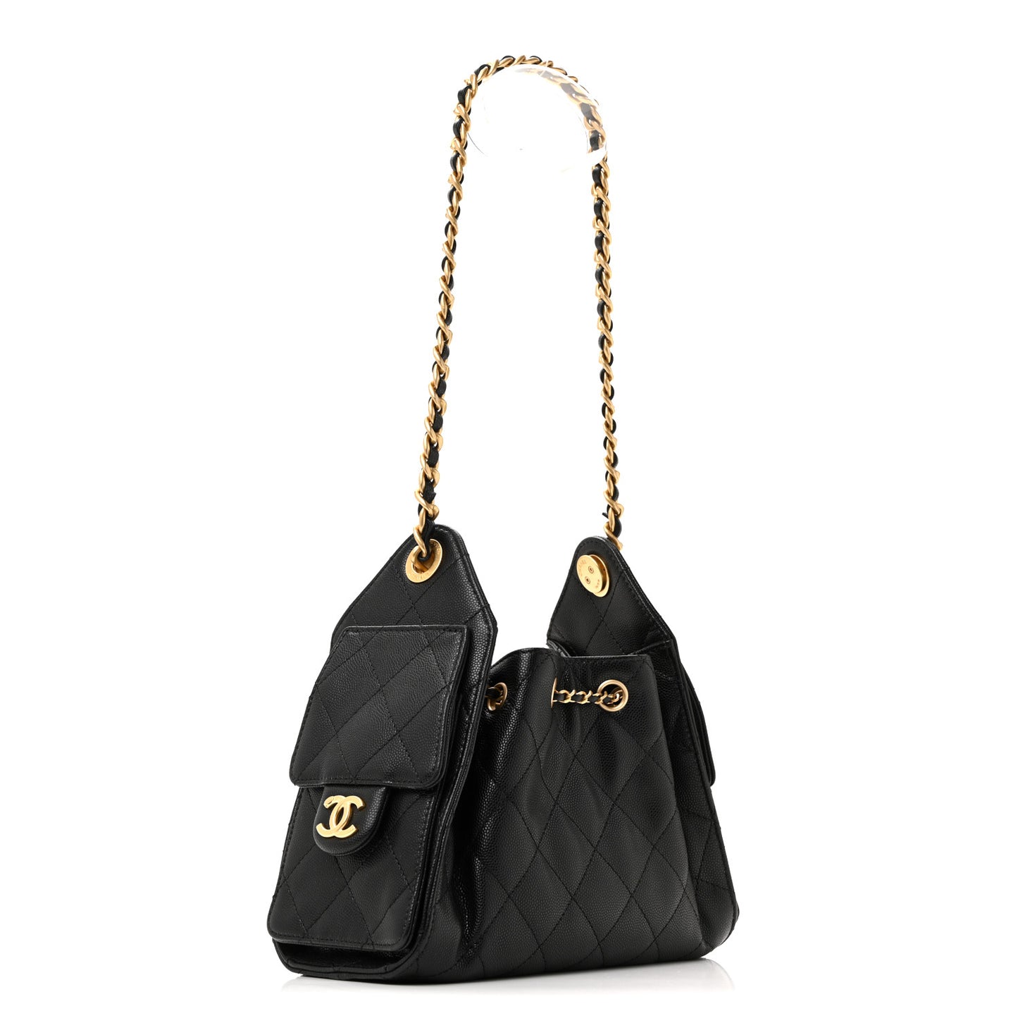 Caviar Quilted Mini Chanel 25 Handbag Black