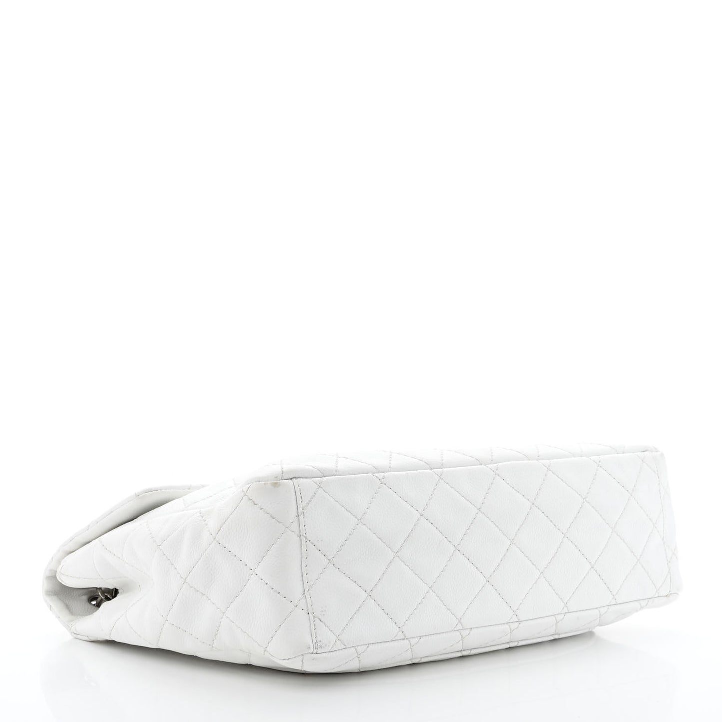 Caviar Quilted Maxi Single Flap White
