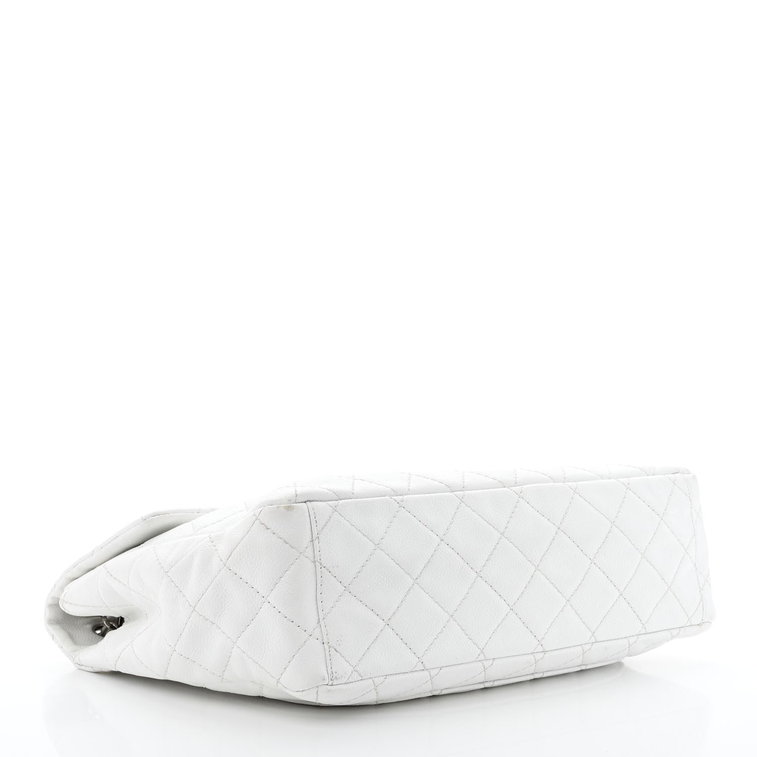 Chanel Caviar Quilted Maxi Single Flap White 4 of 13