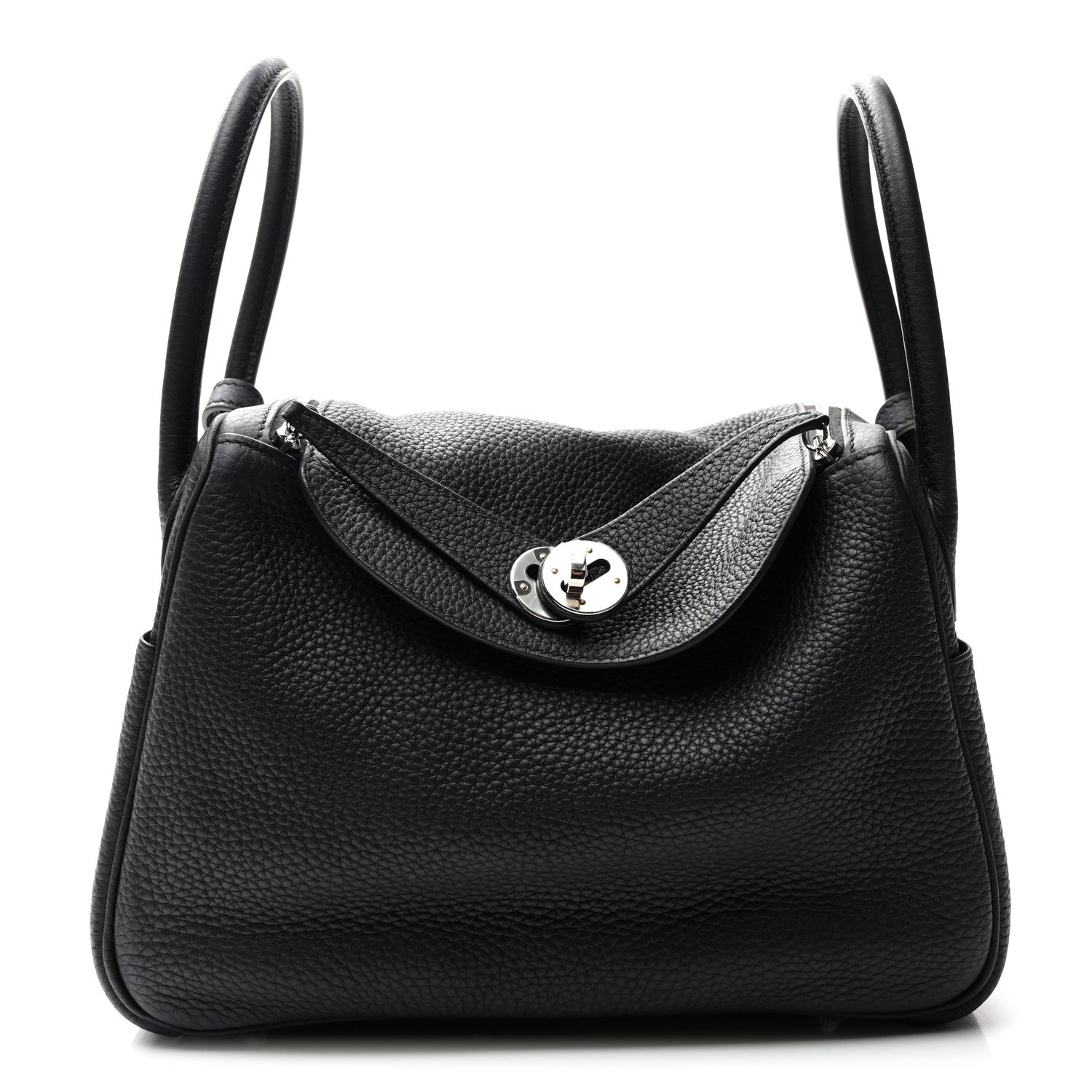 Hermes Taurillon Clemence Lindy 26 Black 1 of 10