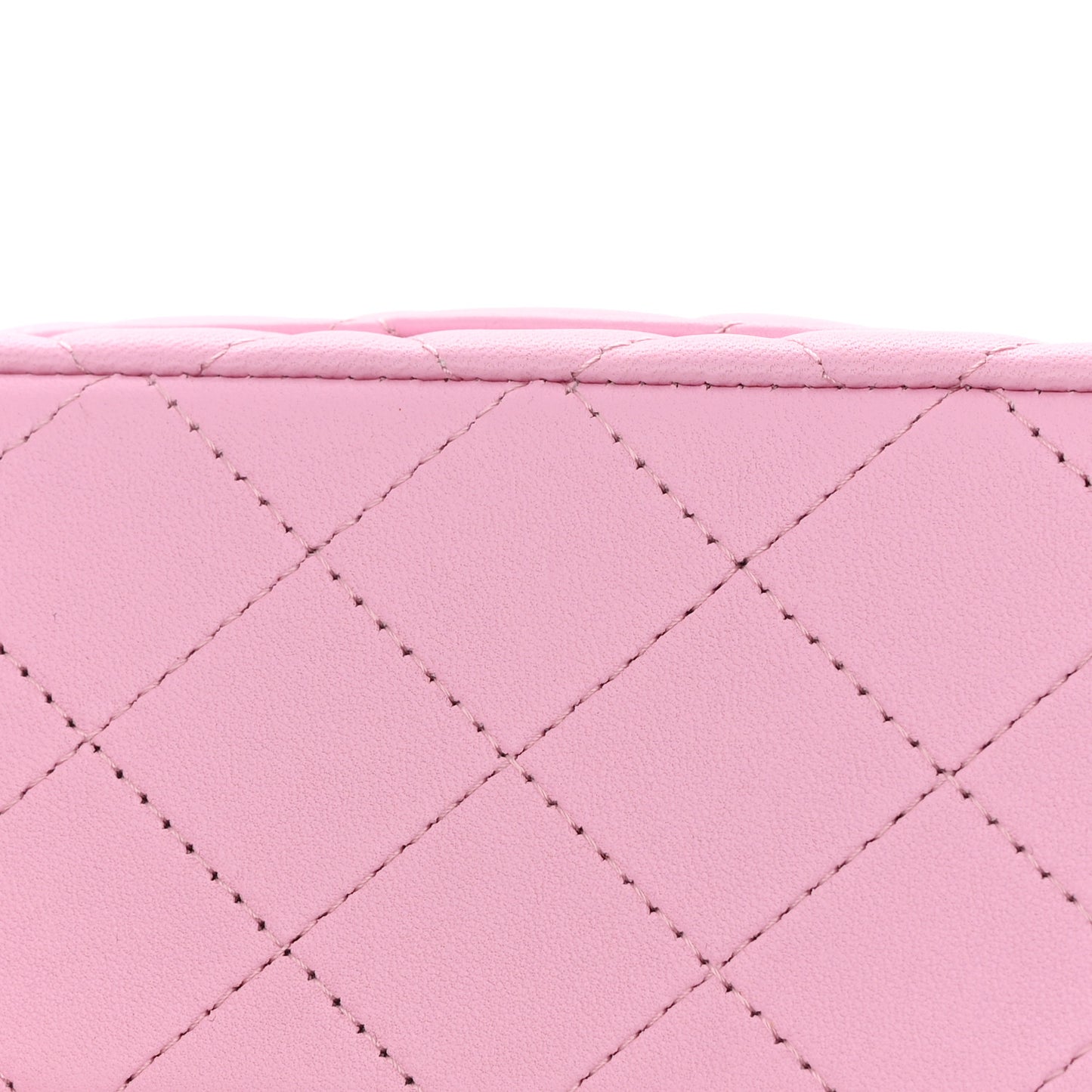 Lambskin Quilted Mini Top Handle Rectangular Flap Lilac Light Green