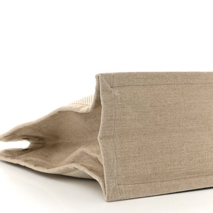 Saint Laurent Linen Calfskin Rive Gauche Tote Beige Sea Salt 8 of 9