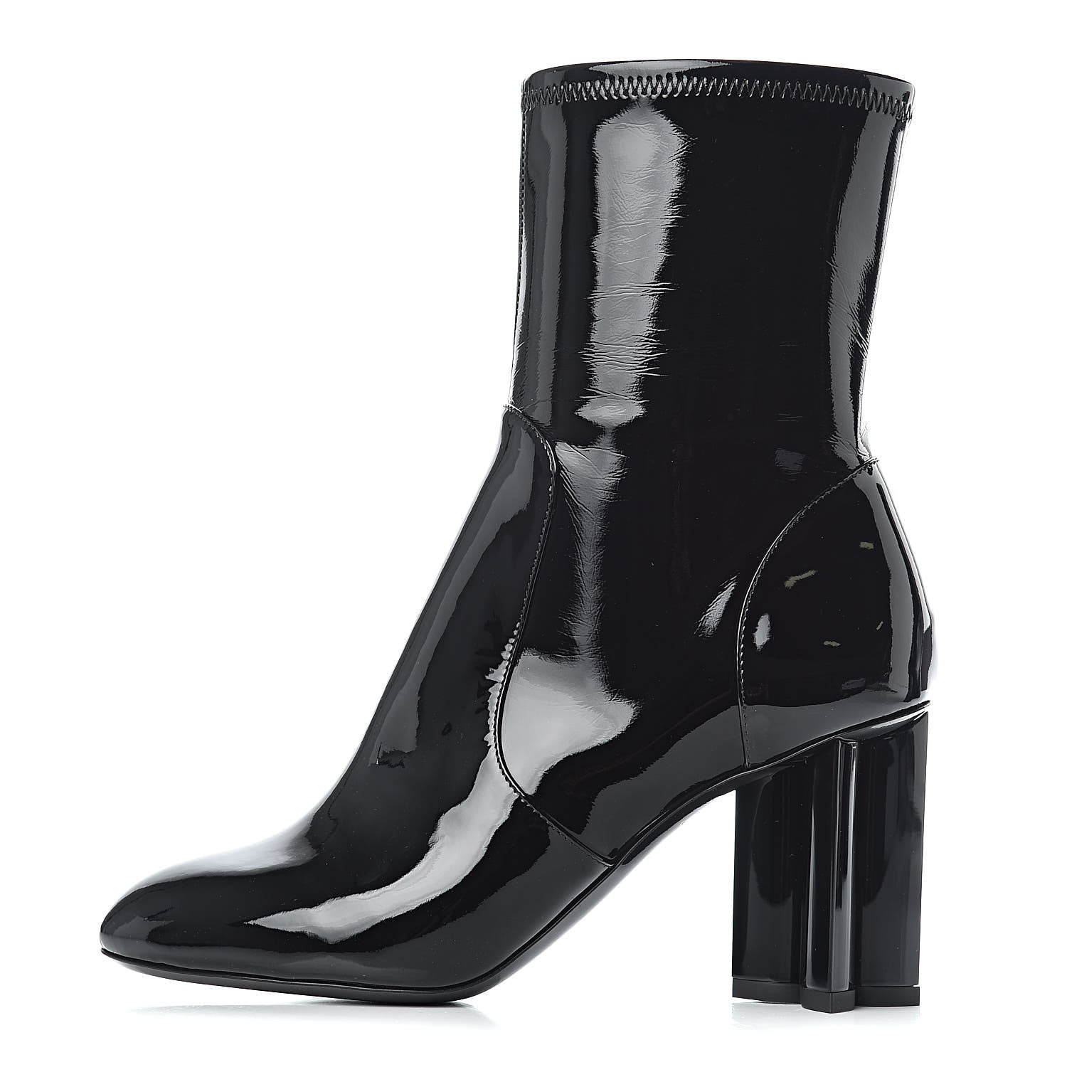 Louis Vuitton Patent Silhouette Ankle Boots 36 Black 1 of 9