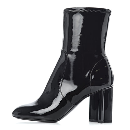Louis Vuitton Patent Silhouette Ankle Boots 36 Black 1 of 9