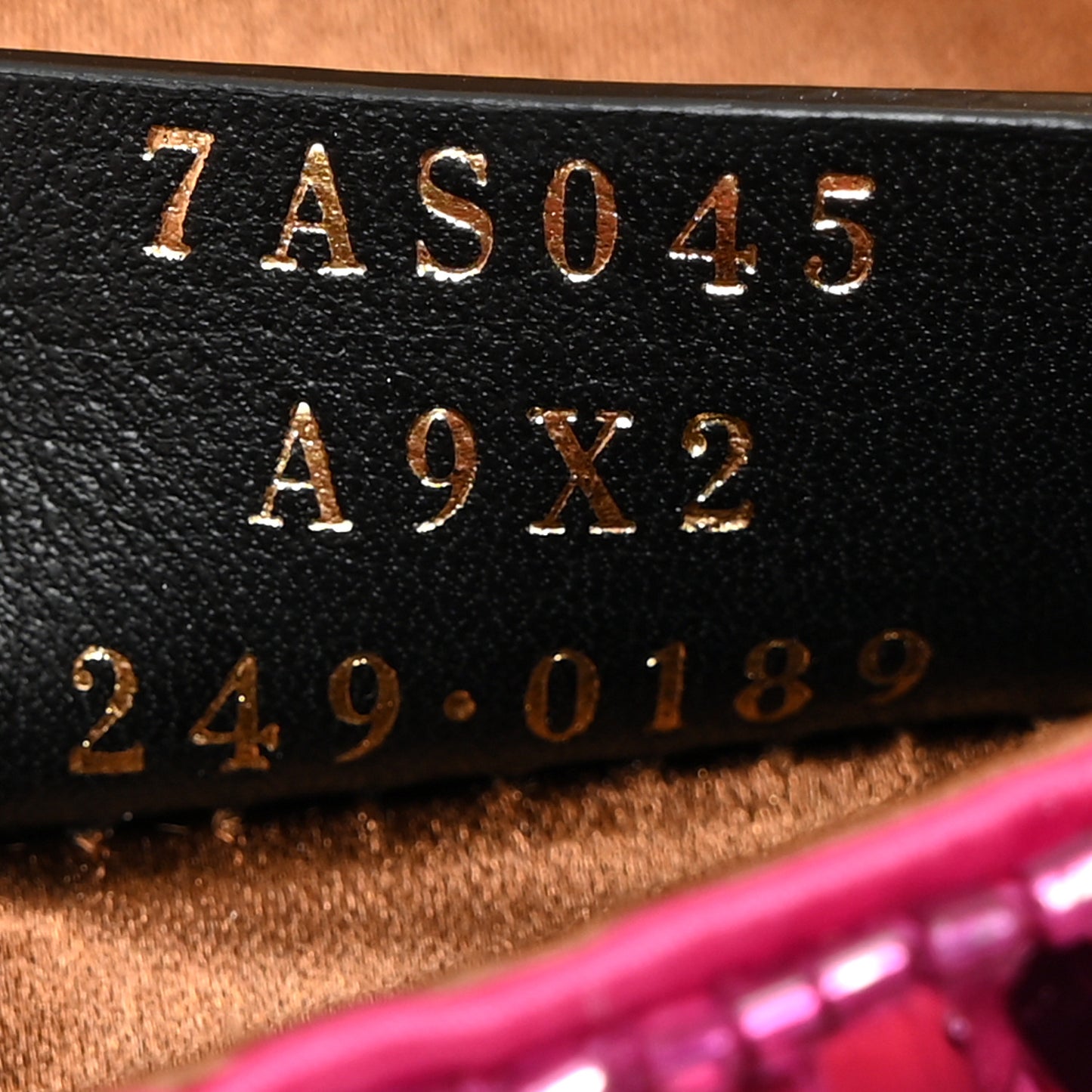 Sequin Paillettes Shiny Nappa Sex and the City Nano Maxi Buckle Baguette Charm Ciclamino Pilar