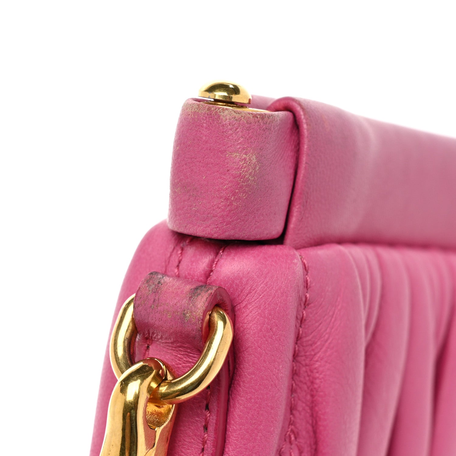 Miu Miu Nappa Matelasse Crossbody Peonia 10 of 11