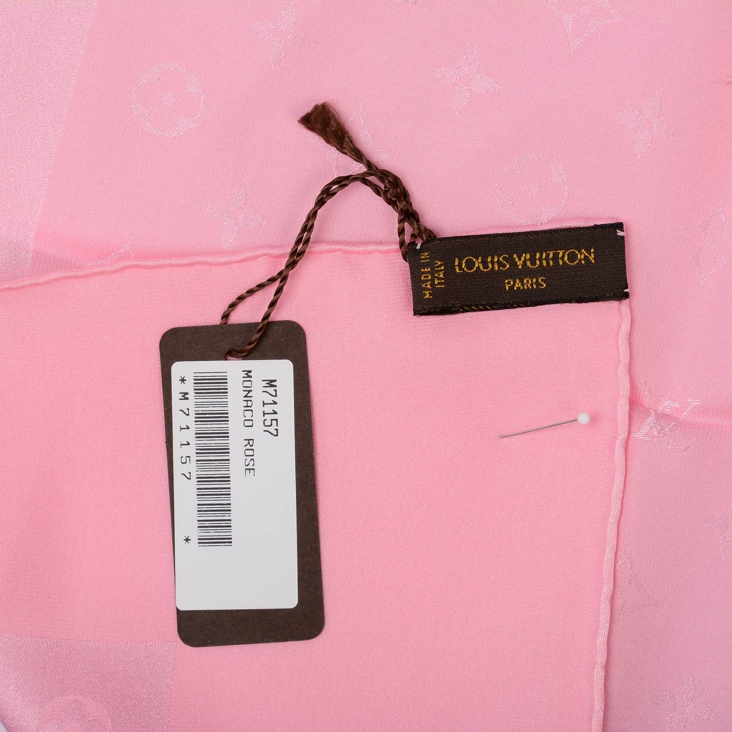 Silk Monogram Monaco Scarf Rose