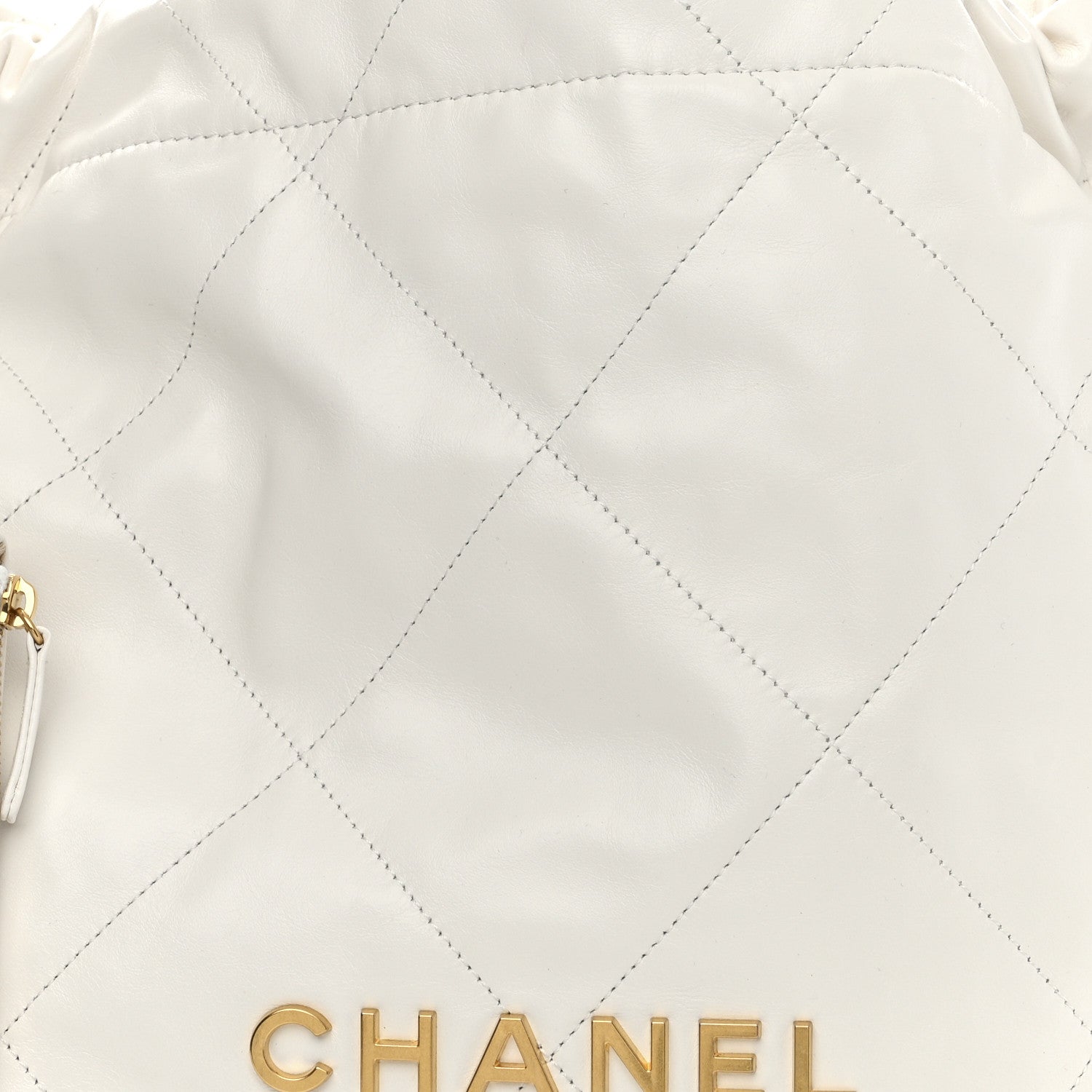 Chanel Shiny Calfskin Quilted Small Chanel 22 White 9 of 11