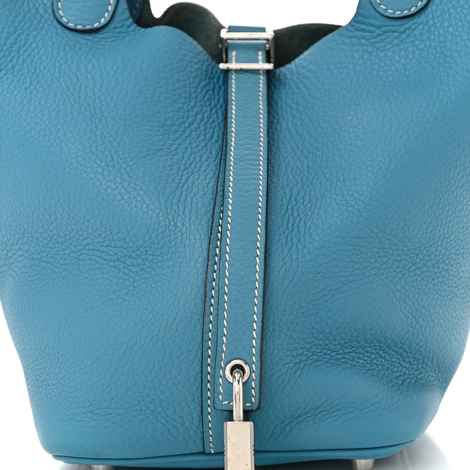 Hermes Taurillon Clemence Picotin Lock 18 PM Blue Jean 8 of 10