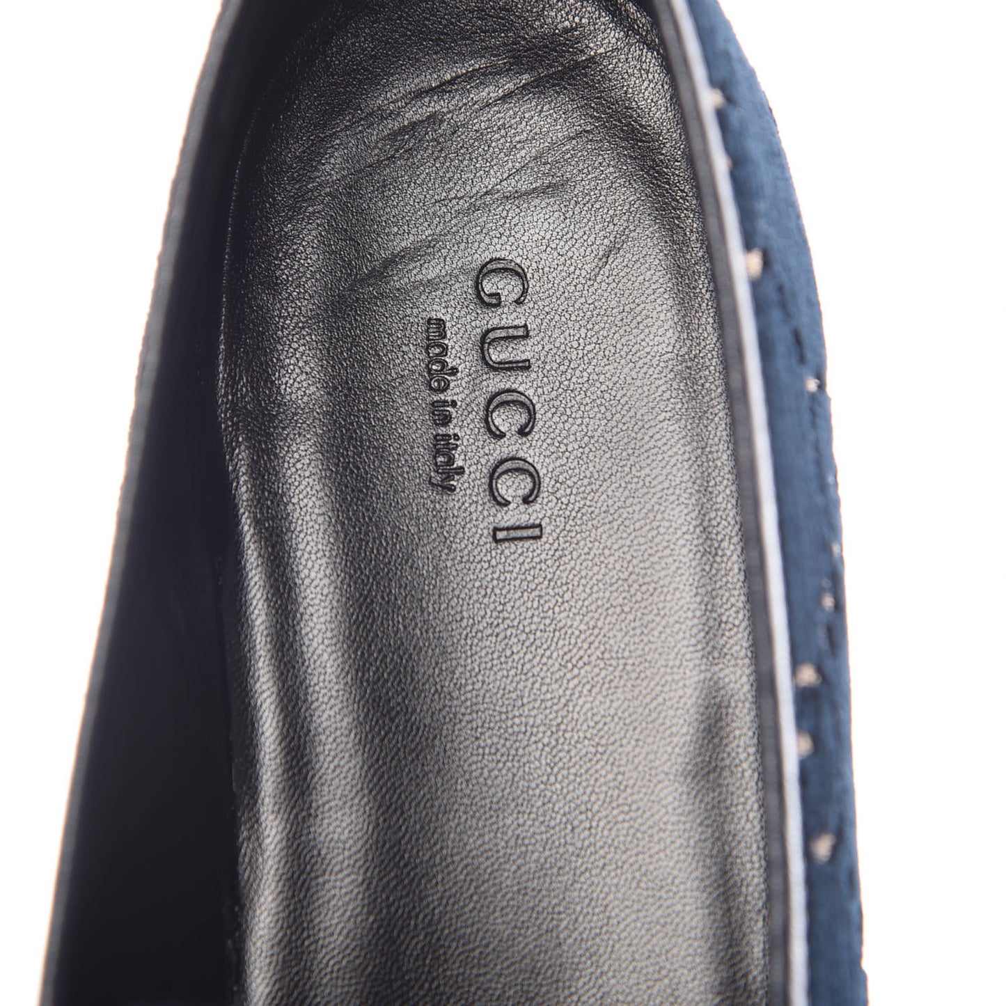 Velvet GG Monogram Horsebit Womens Jordaan Loafers 40.5 Blue Beige